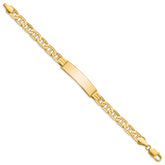 14k Polished Solid Chain/Solid Plate Anchor Link 37x10mm Plate 8 inch ID Bracelet